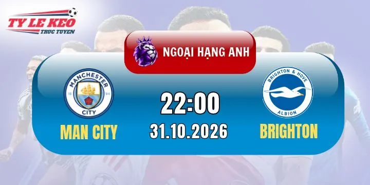 kèo Man City vs Brighton
