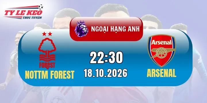 kèo Nottm Forest vs Arsenal 