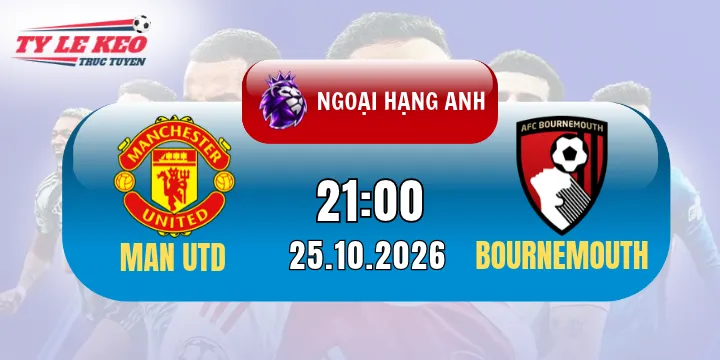kèo Man Utd vs Bournemouth